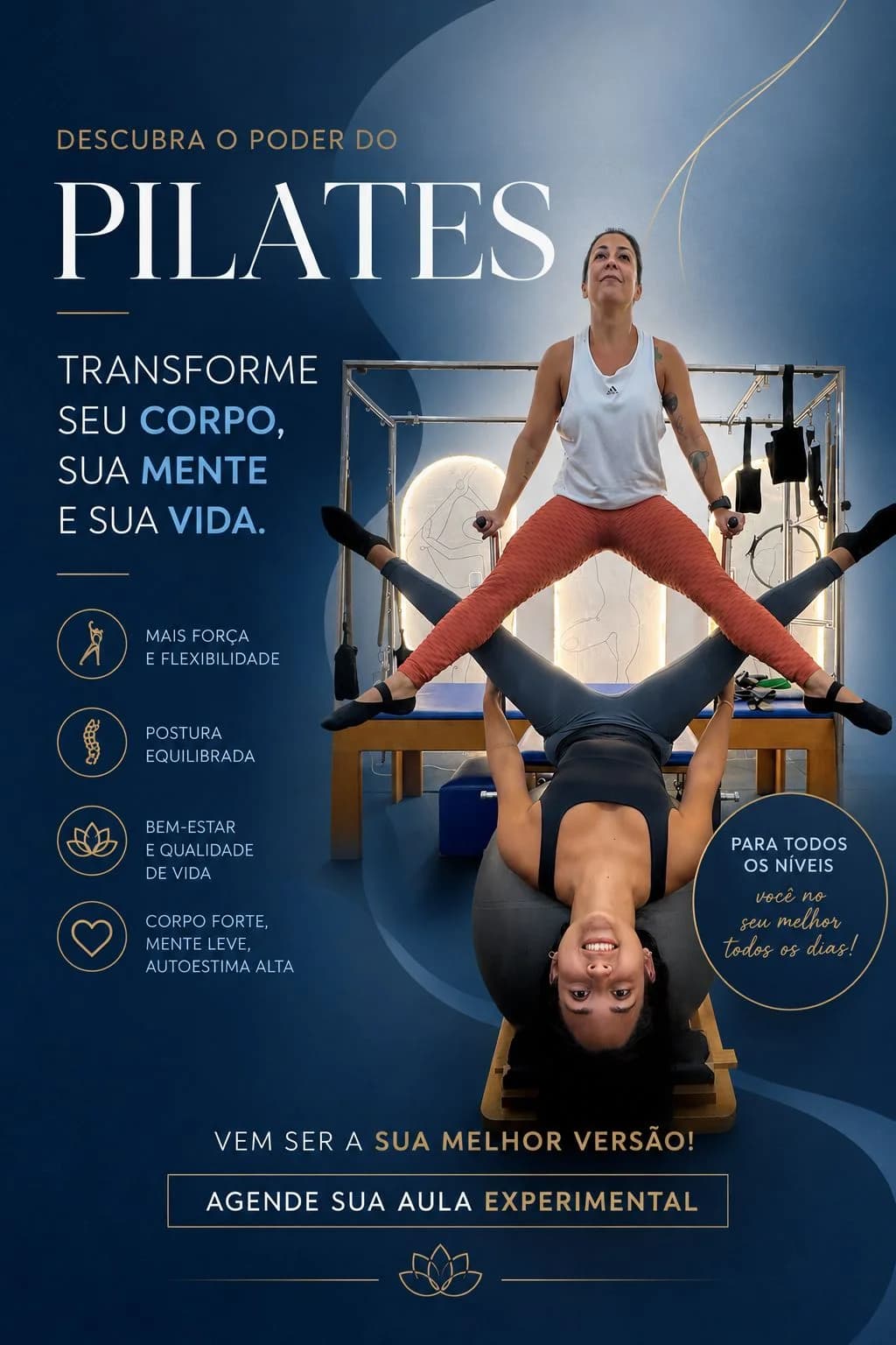 Pôster Pilates na Academia do Corpo